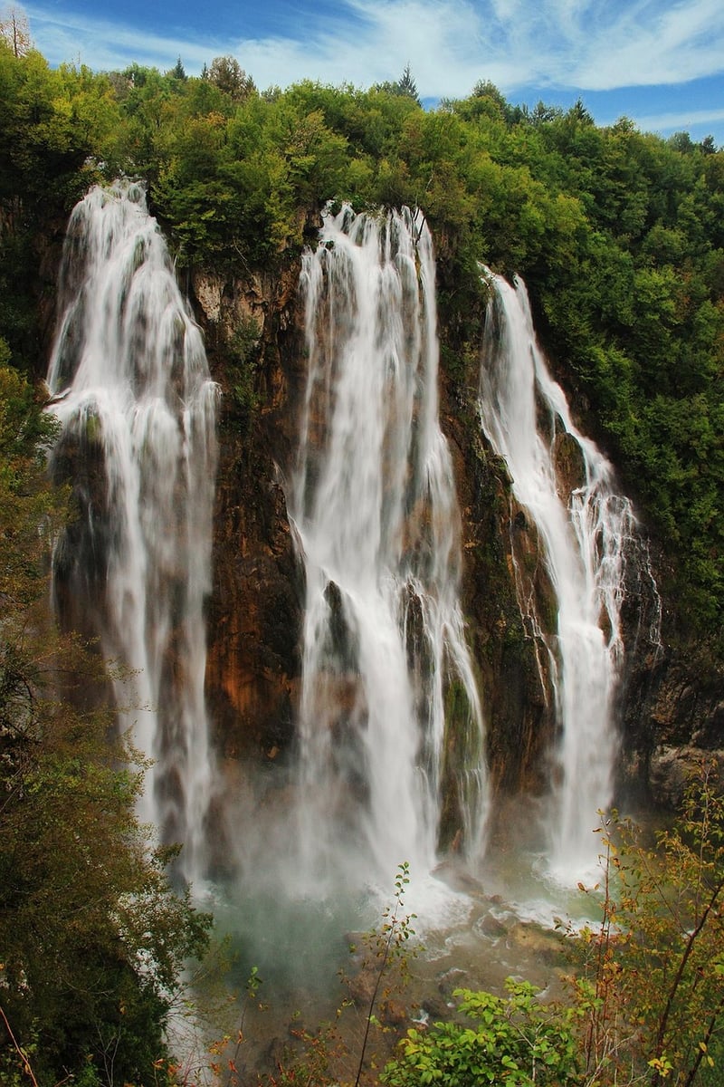 Plitvice Lakes Waterfall